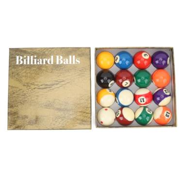 Imagem de Conjunto profissional de bolas de bilhar, tamanho regulável, bolas de sinuca de resina de alto desempenho para sala de jogos e torneios, 16 peças de 5,7 cm