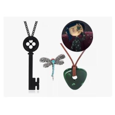 Imagem de Kit Presilha Libelula E Colares Coraline Itens Do Filme - Acessórios C