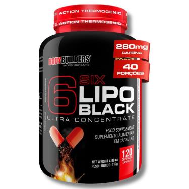 Imagem de Termogênico 6 Six Lipo Black Ultra Contrentrado 120 Cáps - Bodybuilders-Unissex