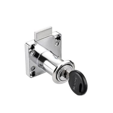 Imagem de Fechaduras de armário de substituição de ferragens de gaveta de mesa de aço laminado a frio gaveta de fechadura de porta de móveis (estilo 1)