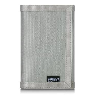 Imagem de Carteira masculina de nylon com três dobras RFID com janela para identidade, carteira de segurança fina para porta-cartões, moda moderna, elegante, presente para homens e mulheres, tamanho único, M14