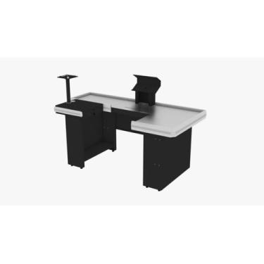 Imagem de Check Out Comercial 1,5M Preto Com Recorte Para Balança Flex U PA10010