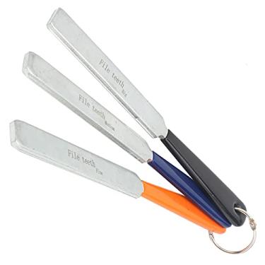 Imagem de RiToEasysports Conjunto Versátil de Arquivos de Traste para Manutenção de Guitarra e Baixo, Alta Eficiência de Polimento, Ferramentas de Reparo de Instrumentos de Metal de 3 Peças