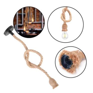 Imagem de Luminária Pendente Corda Retro Bivolt - generica