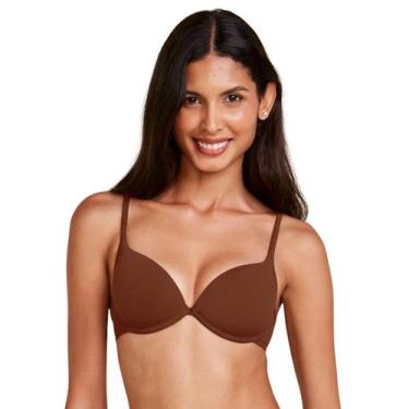 Imagem de Sutia 2384 Hope Push Up Poliamida Suave Com Aro e Bojo Ajustável, Marr