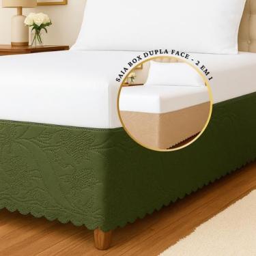 Imagem de Saia para Cama Box Casal Dupla Face Com Duplo Elástico Decoração Estil