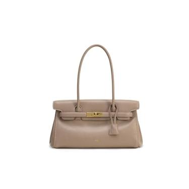 Imagem de JW PEI Bolsa de ombro feminina Yara, Damasco cinza, 11.81" x 6.30" x 4.13"