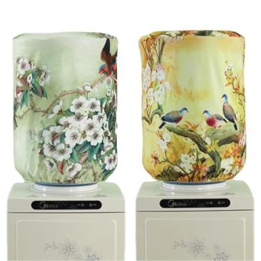 Imagem de Alunsito Pacote com 2 capas para dispensador de refrigerador de água de alta elasticidade, capa de garrafa de 5 galões, reutilizável, à prova de poeira, para escritório em casa