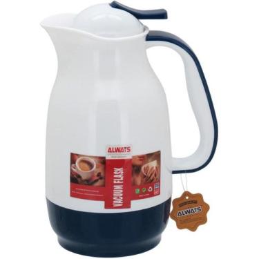 Imagem de ALWA GARRAFA TÉRMICA 26x18x13cm 1L PLÁSTICO AZUL AMPOLA VIDRO - HOMECO