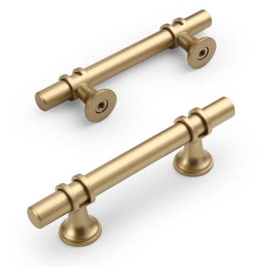 Imagem de Armário Pulls Amerdeco Matte Brushed Gold, pacote com 10 unidades de 7