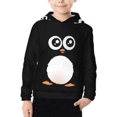 Imagem de Moletom NiuKom Cute Penguin para meninos e meninas de 7 a 20 anos