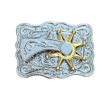 Imagem de Fivela de cinto Spinning Spur e Star Badge Alloy 95 g 8,7 x 6,3 cm - Y