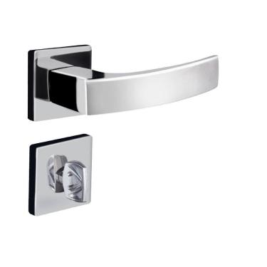 Imagem de Fechadura Banheiro Roseta S4cm Cromado Quadratta Curva Aliança