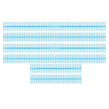 Imagem de QANYEGN 10 PCS Espinhos de encadernação de plástico, bobinas de encadernação em espiral de plástico, fichário de pente de 19 mm e 30 anéis compatível com tamanho de papel A4 B5 A5, (Azul)