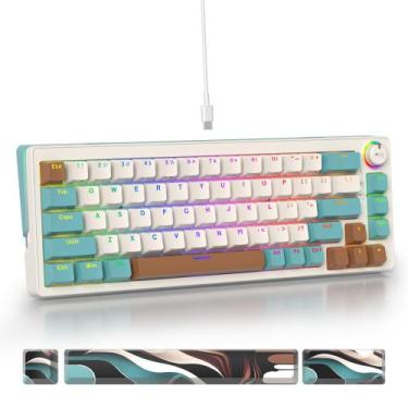 Imagem de Teclado mecânico Guffercty Kred 68 teclas RGB de troca a quente