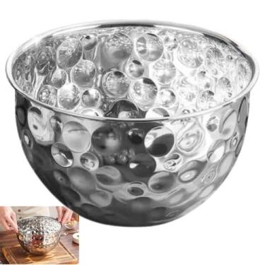 Imagem de Tigela Bowl Inox Cumbuca Saladeira Fruteira Mesa Posta Sala de Jantar 