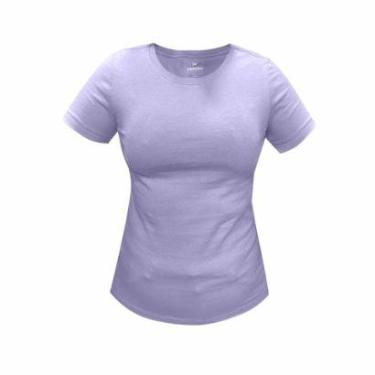 Imagem de Blusa Hering Básica Feminina Manga Curta Slim Lilás-Feminino
