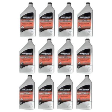 Imagem de Óleo Motores de Popa 2T Quicksilver TCW3 1 Litro Kit Com 12 Litros - M