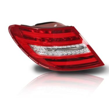 Imagem de Jecoupoon Conjunto de luz traseira lado esquerdo compatível com W204 C250 C300 C350 2011-2014 Lâmpada de freio traseiro 2049060603 MB2800135