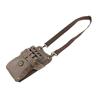 Imagem de barenx Estojo de tesouras de barbeiro de couro PU durável bolsa de salão clipes de cabelo para cortar tesouras de desbaste bolsa pente organizador de tesouras