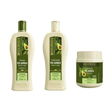 Imagem de Kit 1 Shampoo 1 Condicionador 1 Banho creme restaurador Pós Quimica 500 ml