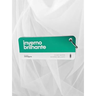 Imagem de Ventilador de cores de paleta de inverno multilíngue transparente/brilhante da Studio Immagine, guia de cores personalizado para economia de custos, compras inteligentes, planejamento de roupas e