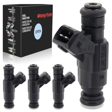 Imagem de Wonyton Injetores de combustível compatíveis com Audi TT, TT Quattro, Volkswagen Beetle, Golf GLS, Golf GTI, Jetta 1.8L L4 2001-2006 Substituição para 0280156061 06A906031BA 06A-906-031-BA 06A906031BM