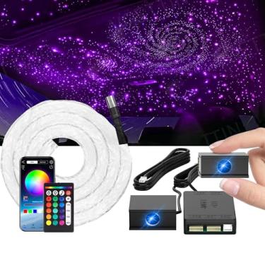 Imagem de Kit de forro Starlight 400 estrelas – Luzes de fibra óptica de teto de carro DIY com modos cintilante e meteoro, sincronização de música, fácil instalação, serve para carro caminhão SUV
