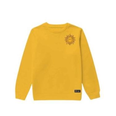 Imagem de Blusão Moletom Infantil Sol Personalizado sem Capuz gola Redonda-Unissex