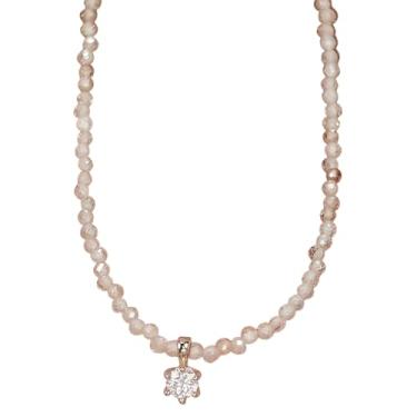 Imagem de Elegante colar de moissanita, pingente de moissanite de 30 pontos, corrente de prata esterlina banhada a ouro 18K