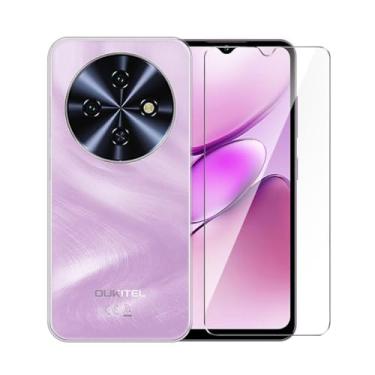 Imagem de WDMYLFTW Capa para Oukitel C5 + película protetora de tela de vidro temperado - Capa protetora de TPU (transparente) de silicone transparente e flexível à prova de choque (transparente)