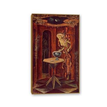 Imagem de Zeichn8u Remedios Varo Decoração de parede Born Again impressões em tela pintura surrealismo arte de parede decoração de casa Remedios Varo pôster presente para quarto sala de estar 100 x 60 cm (39 x