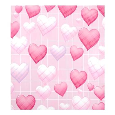 Imagem de Blueangle Capa magnética de lava-louças coração rosa, decoração de capa frontal para lava-louças, decalques de armário doméstico, adesivos de eletrodomésticos, adesivo magnético decorativo para dia