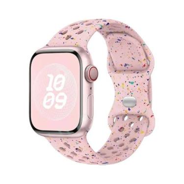 Imagem de Pulseira De Borracha Colorida Para Apple Watch Band 44mm 45mm 46mm 49m