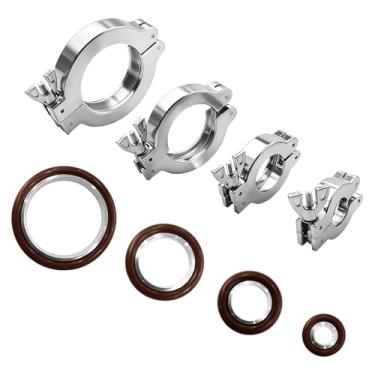 Imagem de Braçadeira de dobradiça de porca de asa de alumínio - Conjunto de 8 peças, de longa duração, fácil instalação, ideal para sistemas de vácuo/tubos industriais, perfeita para engenheiros/mantenedores