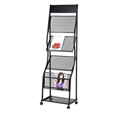 Imagem de LMJYU Flyers Racks Rack de jornais Porta-revistas Publicidade Display Rack de página única Rack de informações Subway Art Storage Magazine Rack