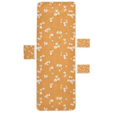 Imagem de STAYTOP Capa de toalha de espreguiçadeira de estilo fresco com fragmentos florais, capa macia para espreguiçadeira, capas de cadeira de praia com bolsos para jardim, pátio, pátio, banhos de sol