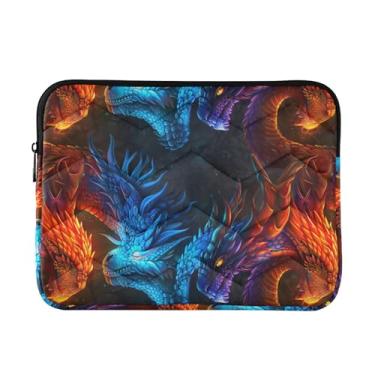 Imagem de Coikll Capa protetora para laptop Ice Fire Dragon à prova de choque para notebook de 13 a 14 polegadas