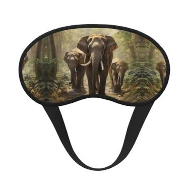 Imagem de Máscara de dormir blackout com estampa de elefantes asiáticos, máscara para os olhos, leve, macia, para dormir, meditação, viagem, ioga