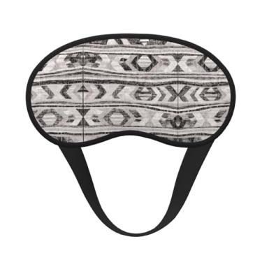 Imagem de Máscara de dormir com estampa tribal cinza blecaute máscara de luz macia para dormir meditação viagem ioga
