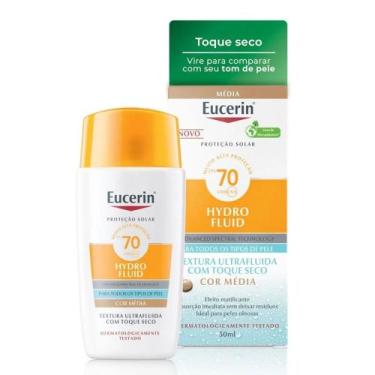Imagem de Protetor Solar Facial Eucerin Sun Hydro Fluid Toque Seco Cor Média FPS