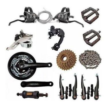 Imagem de Kit Relaçao Grupo 24v Rapid Fire Bike Cambios Corrente Freio - GTA Ou 