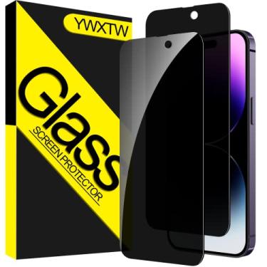 Imagem de Asstar Protetor de tela de vidro temperado para Apple iPhone 11 (Xi) 2019 / Xr 6,1 polegadas, película de vidro temperado de privacidade, filme preto antiespionagem/arranhões, fácil instalação, fácil de instalar (2 unidades)