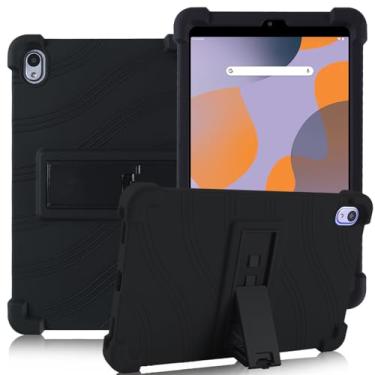 Imagem de ATOOZ Capa para tablet infantil Walmart Onn 8 polegadas Gen 4 com suporte - silicone macio, preta