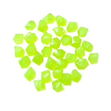 Imagem de 500pcs Pedras que brilham no escuro fluorescentes de resina em forma diamante Decoração para aquário Paisagem aquática quintal Jardim Caminho