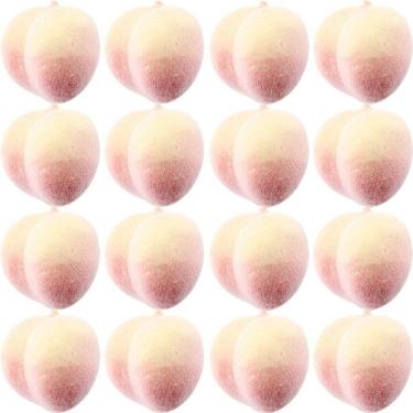 Imagem de Kit Mini Frutas Artificiais Pêssegos 24 Unidades Isopor