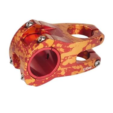 Imagem de Mesa de guidão curta para MTB 31,8x35/50mm em liga de alumínio, ponte para bicicleta, peças para bicicleta de estrada.(Red Gold 31.8x50mm)