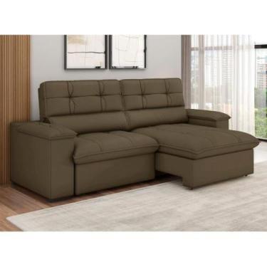 Imagem de Sofá 3 Lugares Retrátil Reclinável 240cm Slim Veludo Londres Besthouse