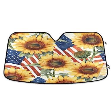 Imagem de Viseira de sol americana de girassol para para-brisas de carro, persianas de janela de carro, para-sol SUV para para-brisas