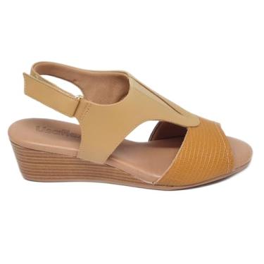 Imagem de Sandália Anabela Usaflex AI3701 - Tan - 40